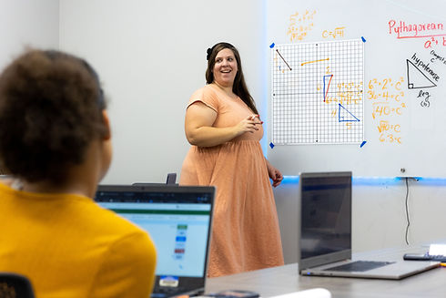 A teacher in the classroom